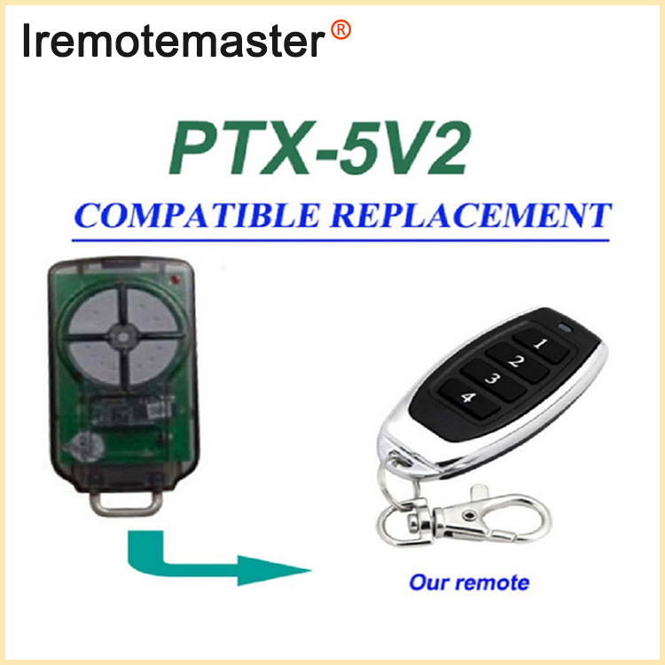 PTX5V2 PTX-5 ग्यारेज ढोका रिमोट प्रतिस्थापन 433.92MHz को लागि